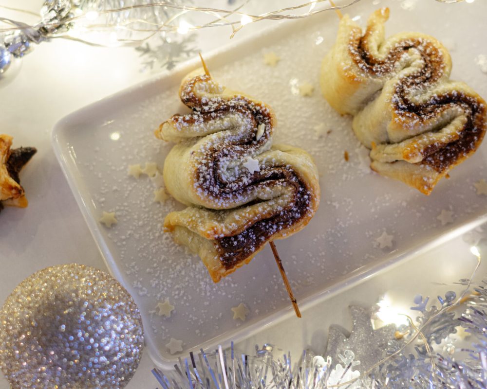 sapin de noël en pâte feuilletée