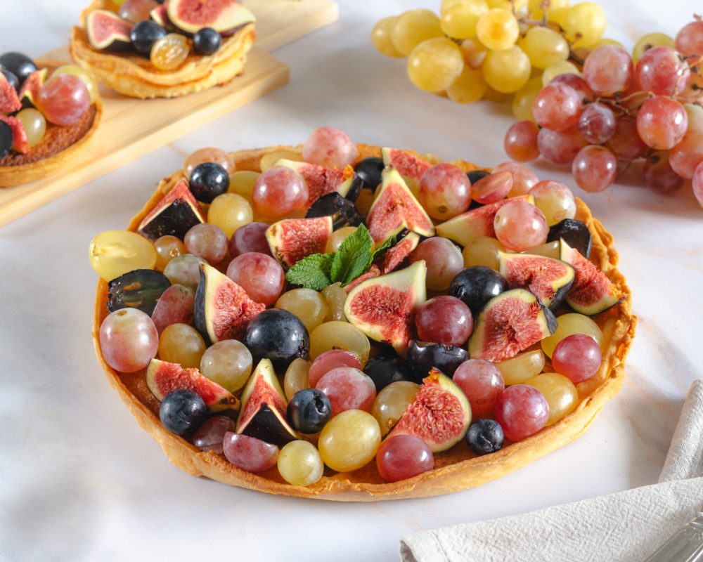 Tarte aux raisins et figues